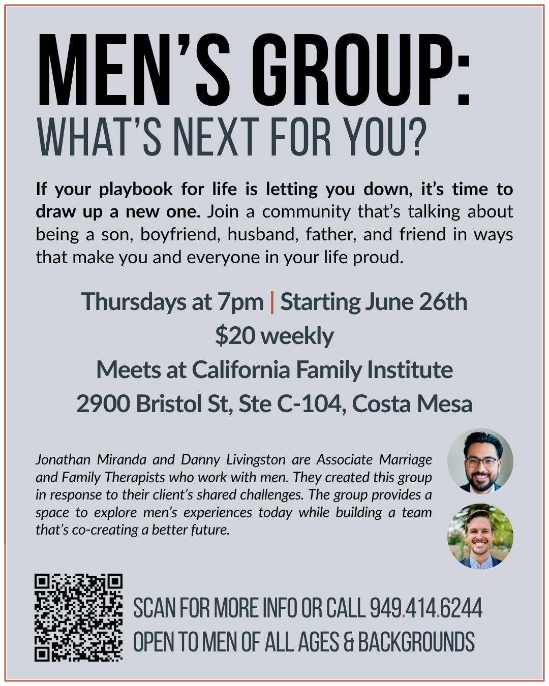 Men's Group flyer
